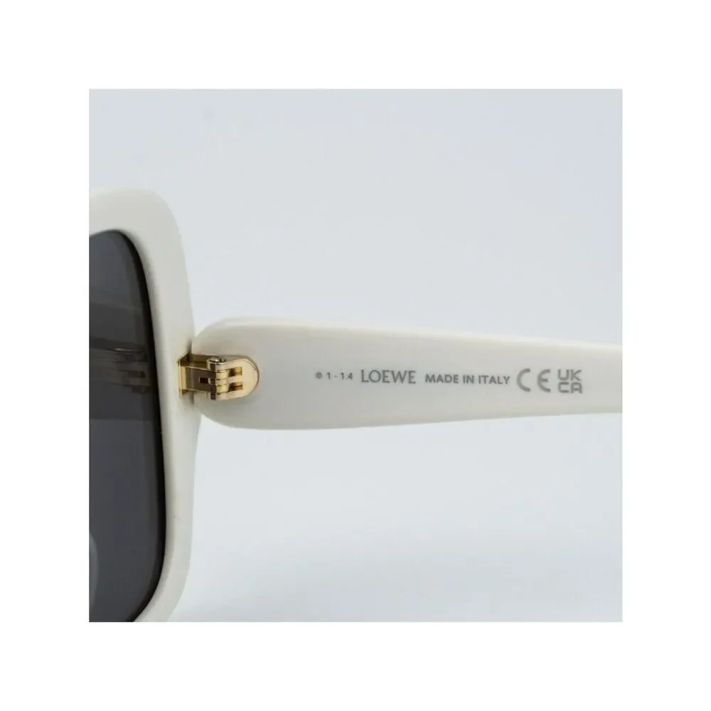 Loewe Women Sunglasses Ivory Smoke Square LW40134U 25A NEW AUTHENTIC